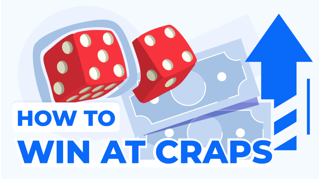 How to Win at Online Craps text with dice.