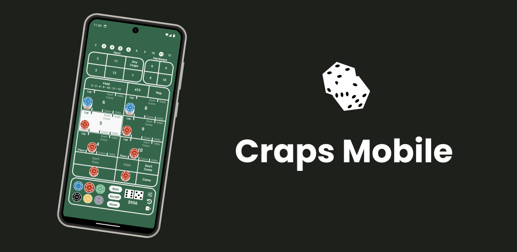 Craps mobile image with phone.