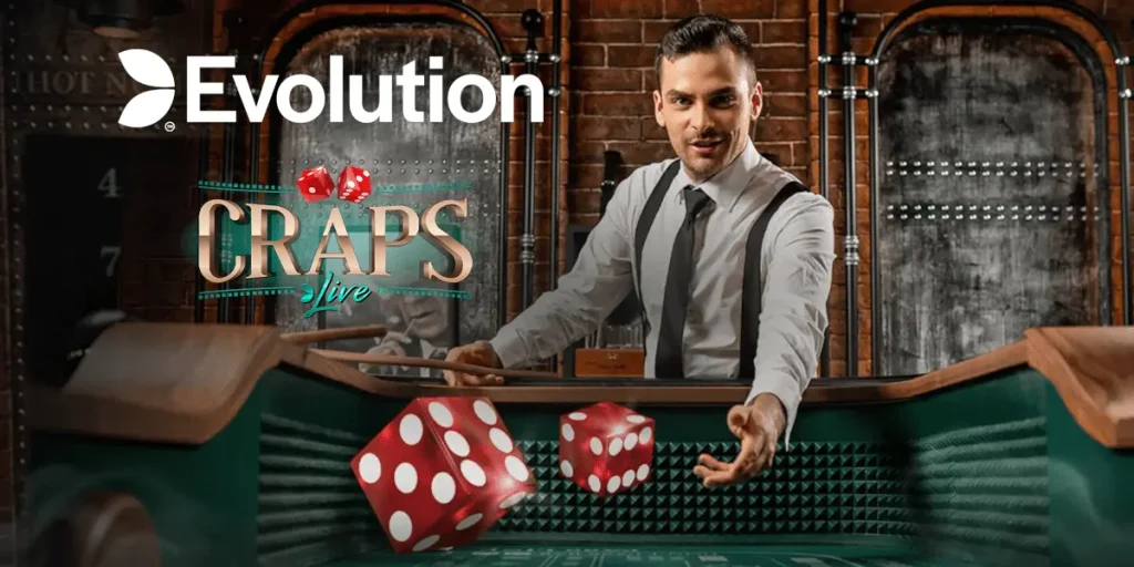 Craps Live Evolution image with dealer